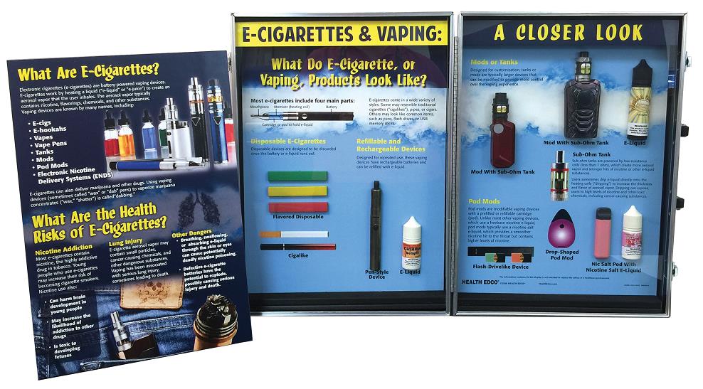 E-Cigarettes & Vaping: A Closer Look 3-D Display from Health Edco