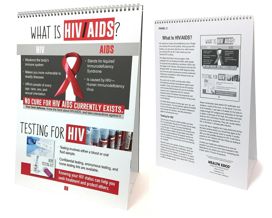 HIV/AIDS Flip Chart for health education from Health Edco