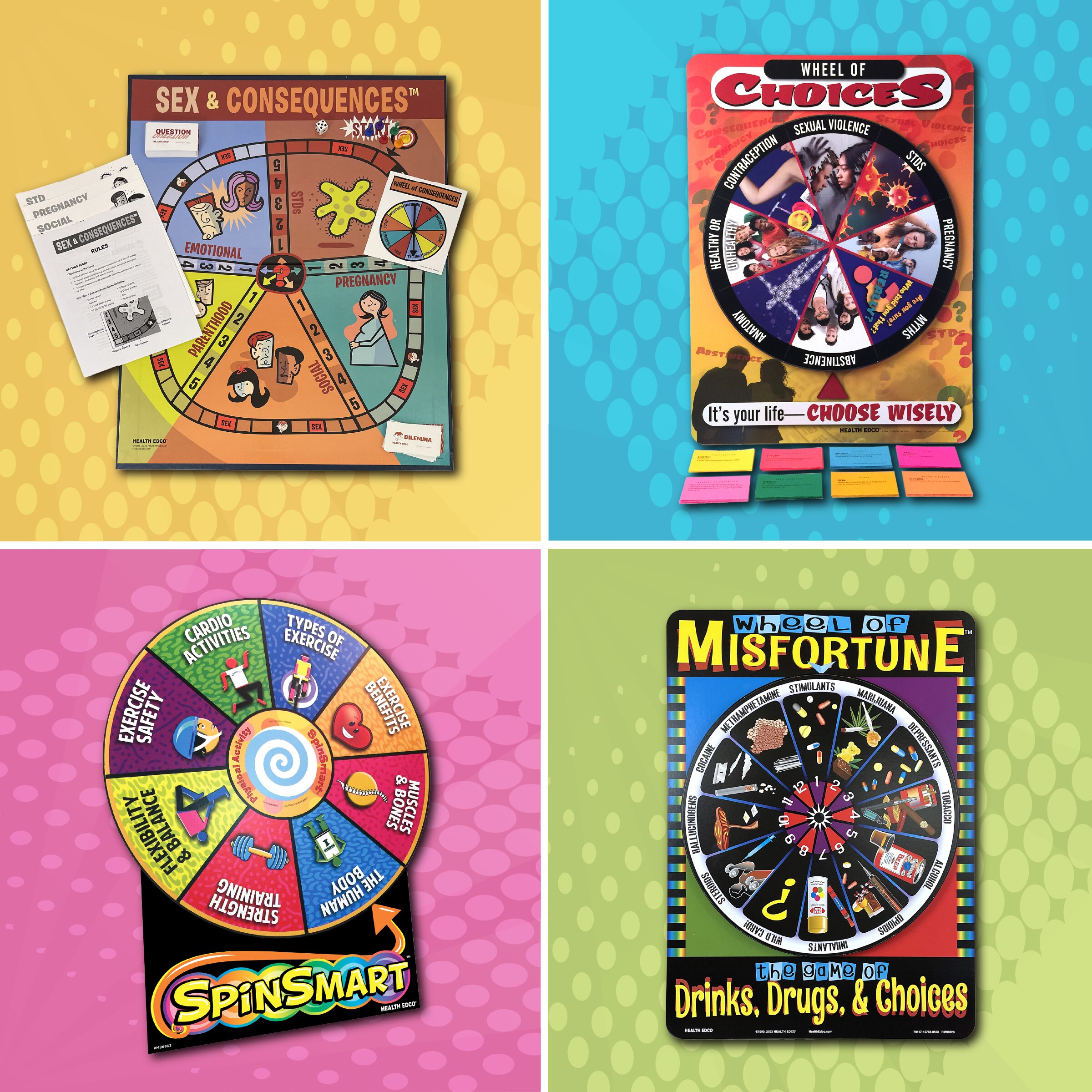  Health Edco health education games and activities, health teaching activities on a variety of health topics