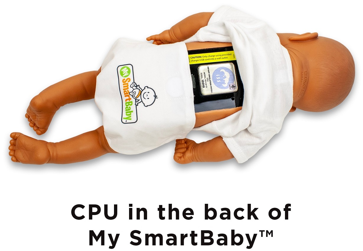 Back of My SmartBaby Infant Simulator, Health Edco, 53000