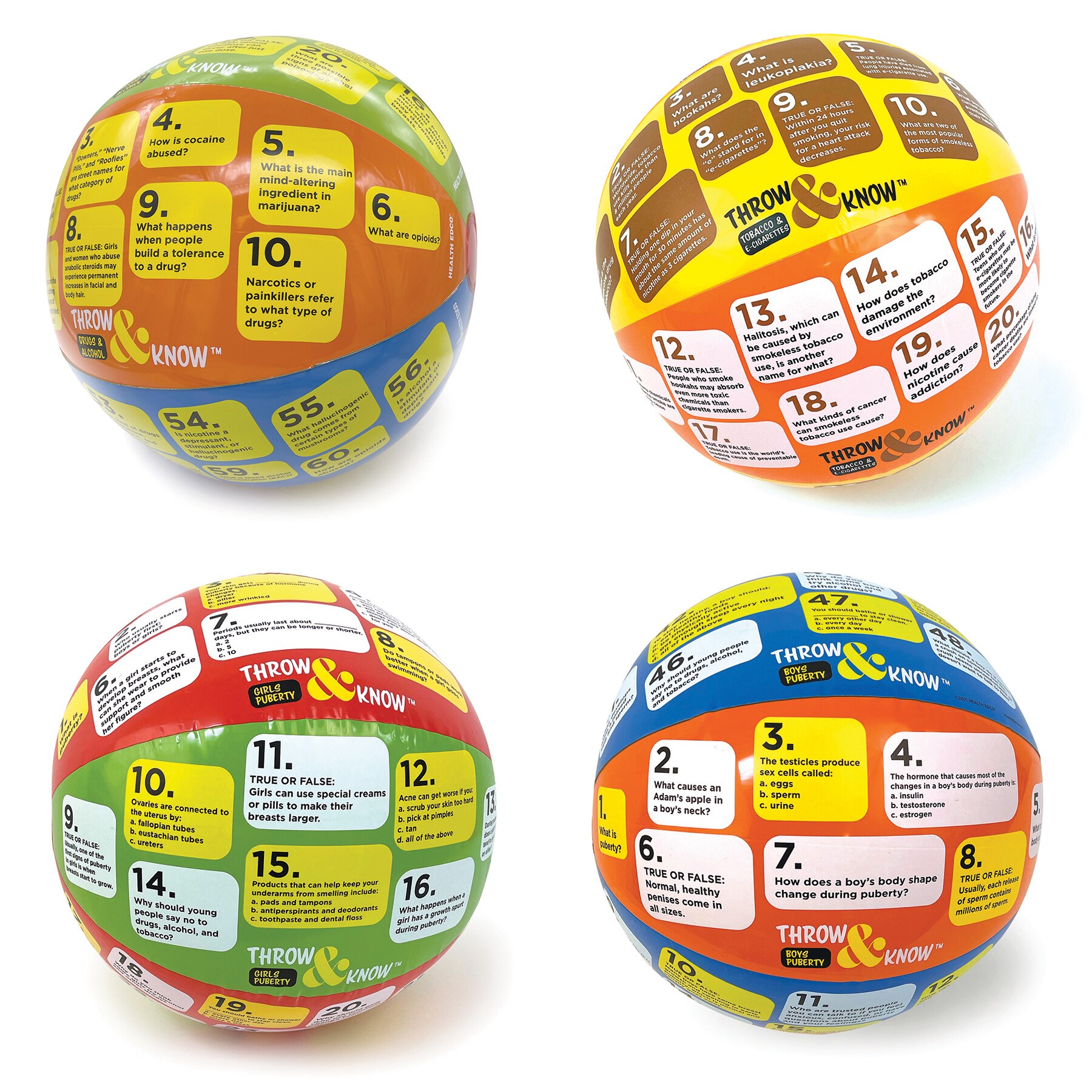 Health Edco Throw & Know Activity Balls