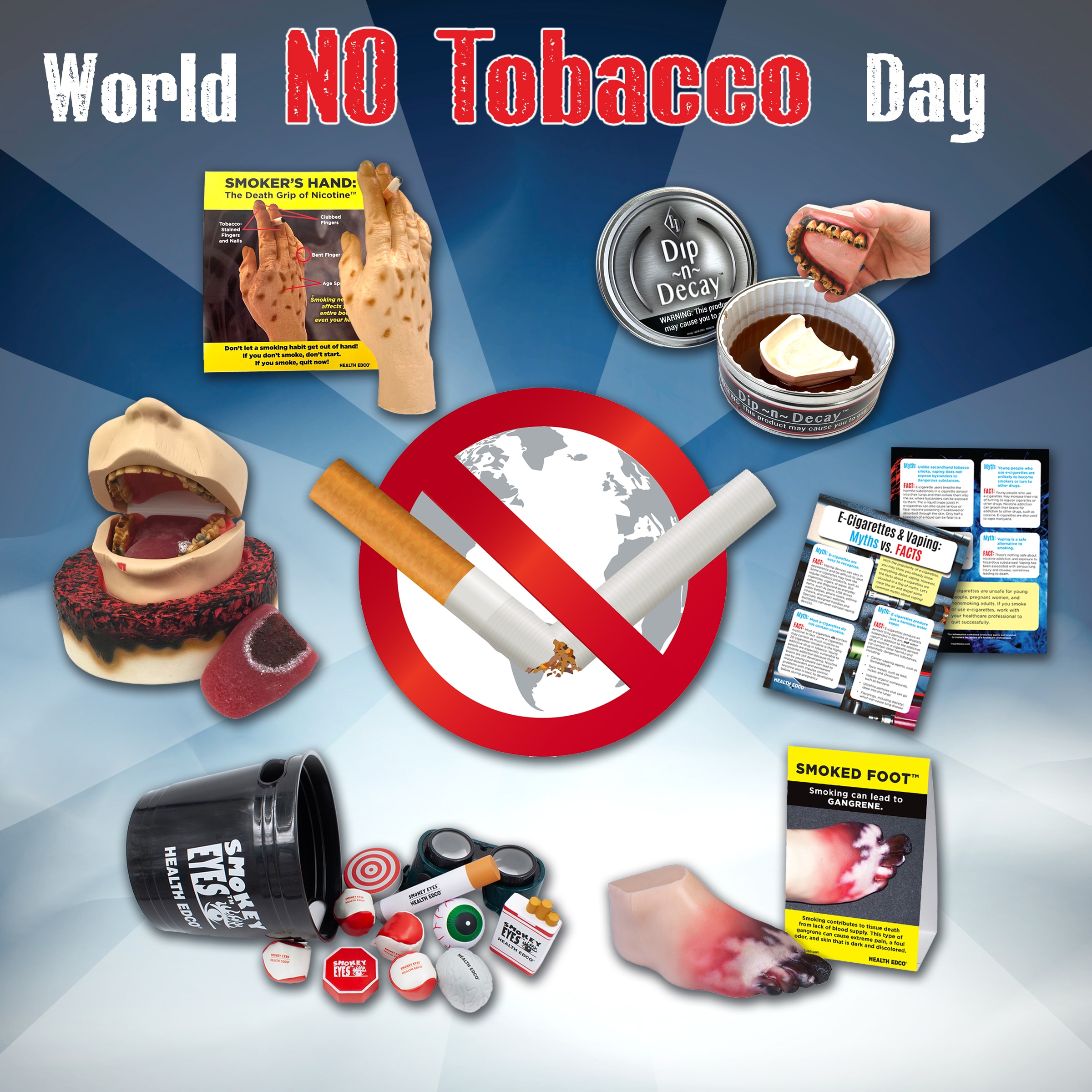 Health Edco tobacco education teaching tools to promote and support World No Tobacco Day for health education